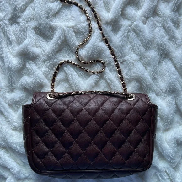 Quilted Leather Shoulder Bag - Brown - Picture 8 of 8